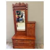 Victorian Eastlake Style Vanity Dresser w/ Mirror