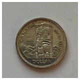 1958 Canada Silver Dollar Death Totem