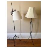 Two Iron Floor Lamps