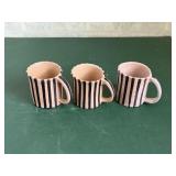 Three Small Pottery Mugs, Stratford 1959