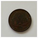 Large 1837 Canadian Bank Token One Penny