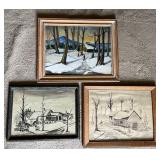 Three Original Pieces of Art