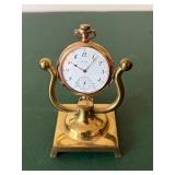 Howard Pocket Watch on Brass Dresser Stand