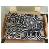 Blue and White Overshot Coverlet, 1800