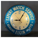 Expert Elgin Watch Service Lighted Wall Clock