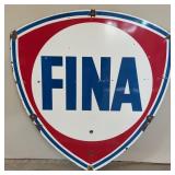 Large FINA Enamelled Advertising Sign