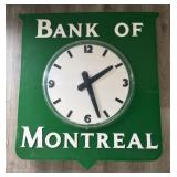 Vintage Bank of Montreal BMO Clock Sign