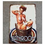 Bathroom Pinup Repop Sign