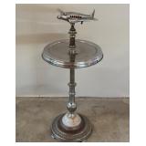 Chromed Airplane Standing Ashtray