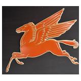 Mobil Pegasus Left Facing SS Embossed Tin Sign