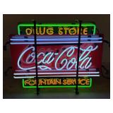 Reproduction Neon Drugstore Coca-Cola Sign