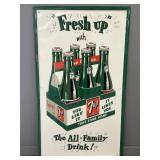 "Fresh Up" with 7-UP The All-Family Drink Sign