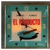 Smoke El Producto Lighted Advertising Clock