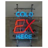 Vintage Iconic Cold Ex Here Neon Sign