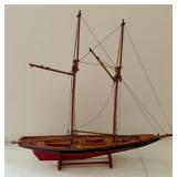 Wooden Bluenose Ship Model by Eugene Leclerc
