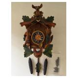 Wooden West German Black Forest Cuckoo Clock