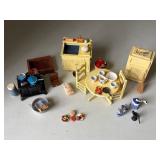 Assorted Doll House Furniture + Accessories