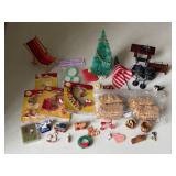 Assorted Doll House Furniture + Accessories