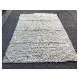 Vintage Ivory Turkish Oushak Rug