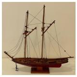 Wooden Scale Model Bluenose Ship by Eugene Leclerc