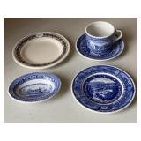 Blue & White Train Transferware China