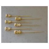Precious Natural Bone Cocktail Picks or Hairpins