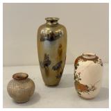 Three Diminutive Asian Vases