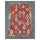 Kayseri Split Weave Wool Kilim Area Rug