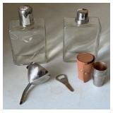 1940s Travel Flask Set & Barware