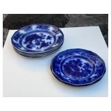Flow Blue "Pelew" E.Challinor, Staffordshire 1840s