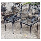 Pair of Pretty Iron Outdoor Chairs