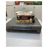 Panasonic VCR with tapes