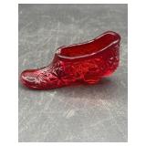 Vintage Miniature Glass Slipper Shoe Button &