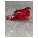 Vintage Miniature Glass Slipper Shoe Button &