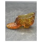 Vintage Miniature Glass Slipper Shoe Button &