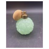 Vintage  Irice Japan  Green Frosted Embossed
