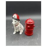 DALMATION with hat & RED FIRE HYDRANT Salt and