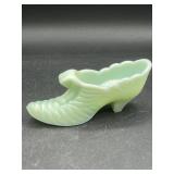 Fenton Green Iridescent Satin Jadeite Green Shoe