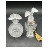 Vintage perfume bottles with flower  themed