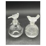 Vintage perfume bottles with bird thing stoppers