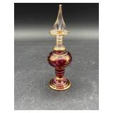 Vintage Arabic Egyptian Mini Perfume Bottle Blown