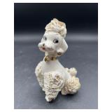 VTG Spaghetti Poodle Lefton Gold Trim Figurine