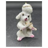 Vtg.  Porcelain FRENCH POODLE Figurine w/Violin