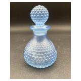 L.E. Smith Ice Blue Fired On Glass Hobnail 5"