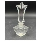Vintage Clear Art Glass Perfume Bottle With