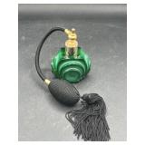 Vintage  Malachite Perfume Bottle Atomizer