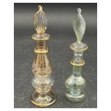 Vintage Egyptian style perfume bottles