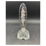 Vintage Crystal Glass Perfume Bottle With Long