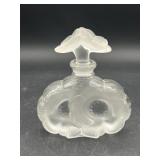 Ornate Glass Dobber Perfume Bottle Flower Stopper