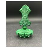 Vintage Malachite Perfume Bottle Czechoslovakia